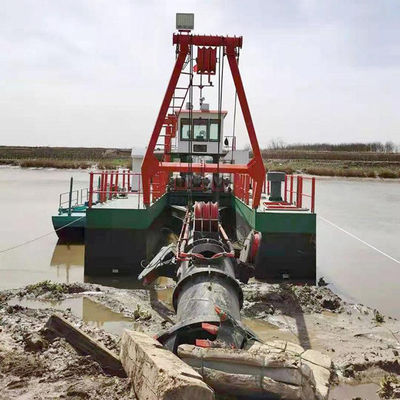 Máquina de corte de areia com bomba dupla Máquina de dragagem de sucção com motor diesel 28-1000t Peso total
