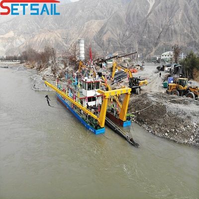 Dredger de sucção de 10 polegadas com motor diesel e 1200 mm de diâmetro da cabeça do cortador