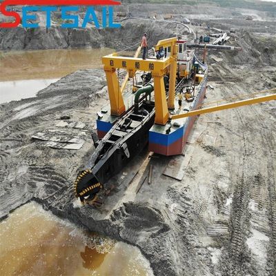 Dredger de bomba de sucção de corte de 10 polegadas para areia do rio dentro de 8 metros Profundidade de dragagem