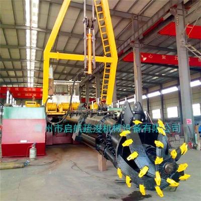 Máquina de dragagem fluvial tipo ranhura CTS cortador hidráulico dragadora de sucção com motor Cummins