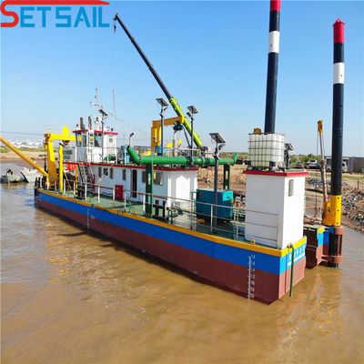 Largura total 5m-15m Importação de motor diesel cortador de sucção dragadora para dragagem de areia fluvial