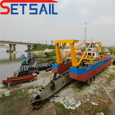 Dredger de sucção de corte hidráulico Rexroth personalizado com GPS Weichai Diesel Engine
