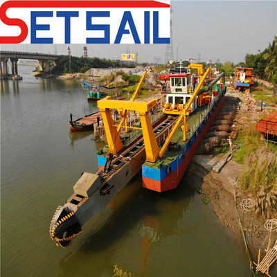 34L-500L Consumo de combustível 22 polegadas cortador sucção dragagem de areia navio com âncora boom