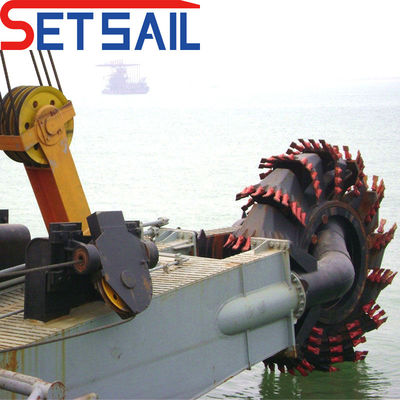 Siemens PLC Fluxo de água 2000m3 Dredger de balde de roda hidráulica com largura total de 5,2m-12m