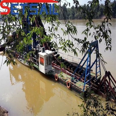Máquinas de mineração de ouro fluvial com comprimento total de 24 m-38 m e capacidade de balde de 0,035-0,08 m3