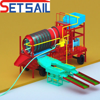 Equipamento completo de mineração de diamantes de ouro com máquina de agitação e capacidade de balde de 0,07 m3