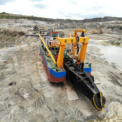 Máquina de corte de areia de motor a diesel Dredger de sucção para dragagem de lama de rio Profundidade 0,5 Meter -30 Meter