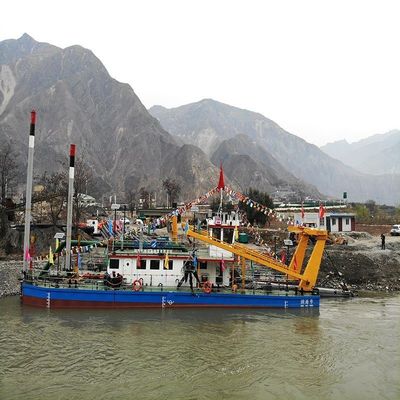 Máquina de corte de areia de motor a diesel Dredger de sucção para dragagem de lama de rio Profundidade 0,5 Meter -30 Meter