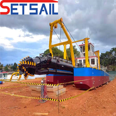 1.5m Altura Ciclone Tipo 8 Inch Cutter Sucção Dredge Sand Vessel com Anchor Boom