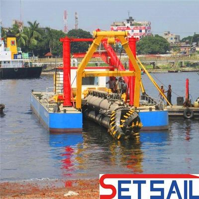 Dredger de sucção de corte de 200 m3/h com capacidade e desempenho de motor hidráulico a diesel