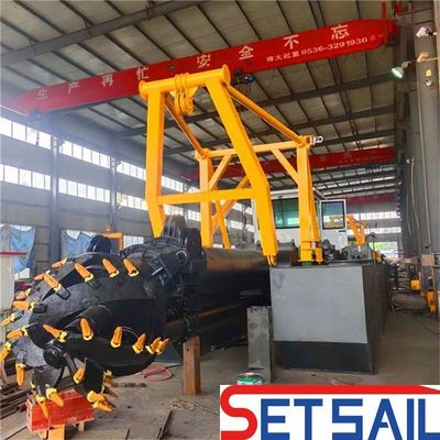 Dredger de sucção de corte de 200 m3/h com capacidade e desempenho de motor hidráulico a diesel