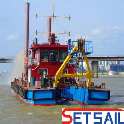 Dredger de sucção de corte de 200 m3/h com capacidade e desempenho de motor hidráulico a diesel