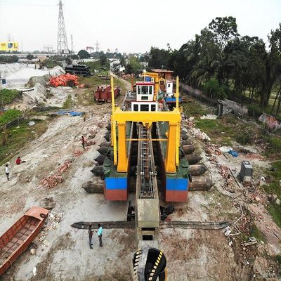 160m3-5000m3 Capacidade Motor Diesel Cortador Sucção dragadora para areia do rio e lama do lago