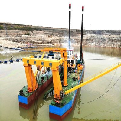 160m3-5000m3 Capacidade Motor Diesel Cortador Sucção dragadora para areia do rio e lama do lago