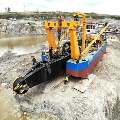160m3-5000m3 Capacidade Motor Diesel Cortador Sucção dragadora para areia do rio e lama do lago