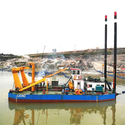 160m3-5000m3 Capacidade Motor Diesel Cortador Sucção dragadora para areia do rio e lama do lago
