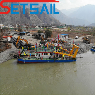 Dredger de sucção de cortador de 10 polegadas para areia do rio Largura total 5,5 m Tipo de ranhura Garantia CTS