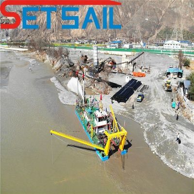 2000m3 de fluxo de água hidráulico diesel 12 polegadas cortador sucção lama dragadora com 50m cabeça