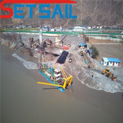 2000m3 de fluxo de água hidráulico diesel 12 polegadas cortador sucção lama dragadora com 50m cabeça
