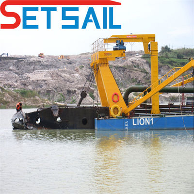 Cummins Motor Siemens PLC 3500m3 Cortador Sucção Sand Dredger para dragagem em grande escala