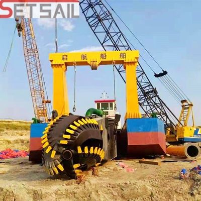 Cortador de motores diesel e hidráulico de sucção de dragagem de capacidade 160m3- 5000m3
