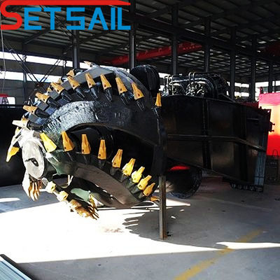 Máquina de dragagem de sucção de cortador de 16 polegadas Placa de convés de 8 mm Capacidade de 500 metros cúbicos