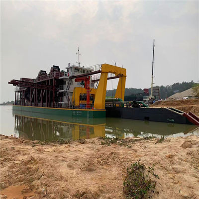 Dredger de sucção de corte completo com estação de reforço 250ND-800ND Tamanho da bomba e cabeça de 39-65m