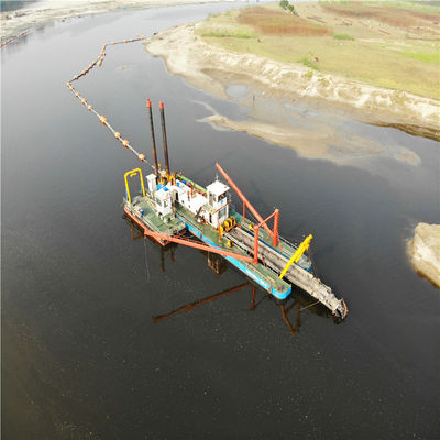 Dredger de sucção de corte completo com estação de reforço 250ND-800ND Tamanho da bomba e cabeça de 39-65m