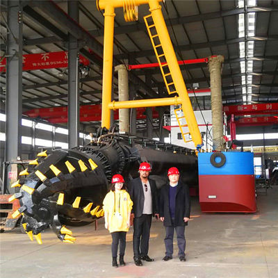 450-20000m3 Fluxo de água Anchor Boom Cutter Sucção Máquina de dragagem de lama com medidor de fluxo