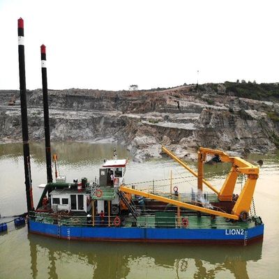 450-20000m3 Fluxo de água Anchor Boom Cutter Sucção Máquina de dragagem de lama com medidor de fluxo