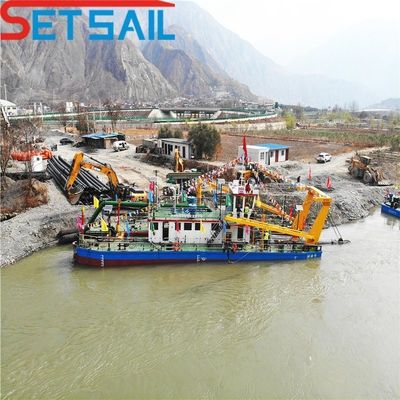 Equipamento de dragagem de areia de sucção com cortador controlado por PLC da Siemens para profundidade de dragagem de 1 a 30 m