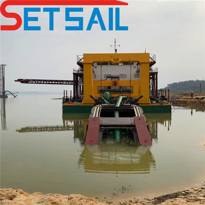 QHCSE-32 Equipamento de dragagem por sucção de cortador com bomba submarina e potência de motor auxiliar