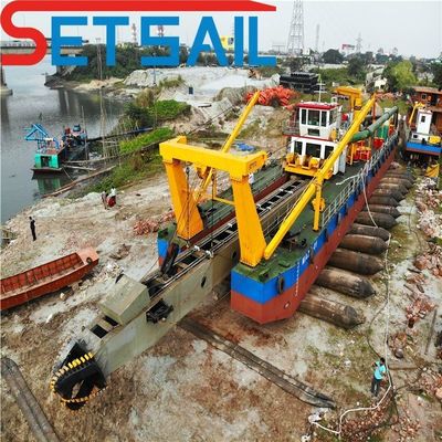Equipamento de dragagem fluvial cortador dragadora de sucção com guincho hidráulico tipo ciclone