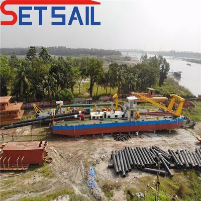 Dredger de sucção de cortador de 10 polegadas para motor diesel de areia fluvial e bomba hidráulica incluídos