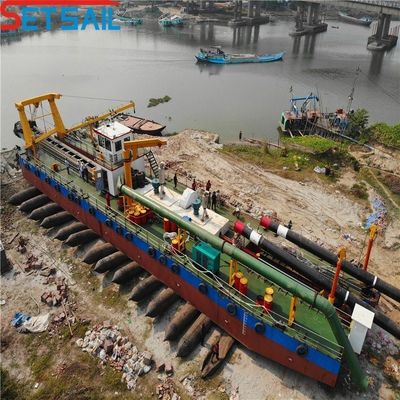 Dredger de sucção de cortador personalizado com solução de dragagem de cabeça de corte de controle hidráulico
