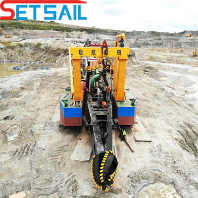 Cummins 160kw-3000kw cortador sucção dragadora máquinas de mineração com chuveiro de agitação de ouro