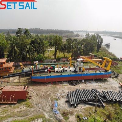Dredger de areia de sucção de 12 polegadas com sistema de mornitoring e potência de cabeça de cortador de 108kw