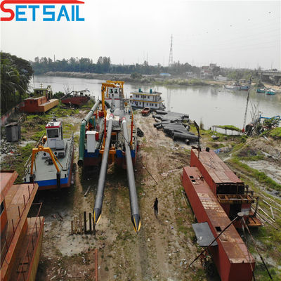 Dredger de areia de sucção de 12 polegadas com sistema de mornitoring e potência de cabeça de cortador de 108kw
