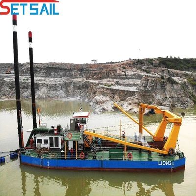 Dredger de areia de sucção de 12 polegadas com sistema de mornitoring e potência de cabeça de cortador de 108kw