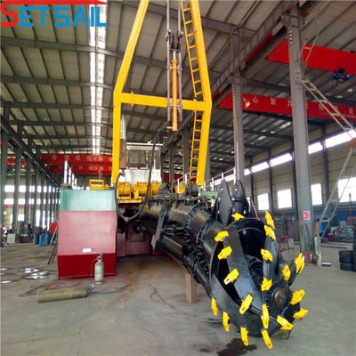 Dredger de areia de sucção de 12 polegadas com sistema de mornitoring e potência de cabeça de cortador de 108kw