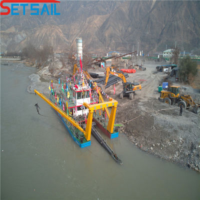 Dredger de sucção de 10 polegadas com motor diesel e 1200 mm de diâmetro da cabeça do cortador