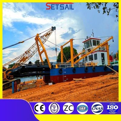 Pagamento completo Distância de descarga longa 10 polegadas cortador de sucção dragadora com estação de reforço