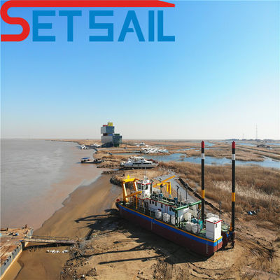 Dredger de sucção de alta capacidade com bomba de areia subaquática e solução de dragagem