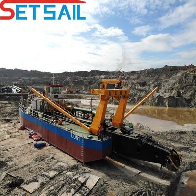 Dredger de bomba de sucção de corte de 10 polegadas para areia do rio dentro de 8 metros Profundidade de dragagem