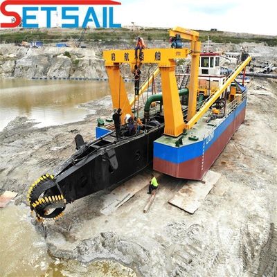 Dredger de bomba de sucção de corte de 10 polegadas para areia do rio dentro de 8 metros Profundidade de dragagem