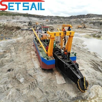 Dredger de bomba de sucção de corte de 10 polegadas para areia do rio dentro de 8 metros Profundidade de dragagem