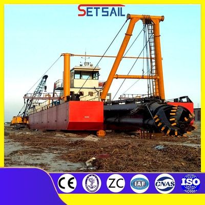 10 Inch Cutter Suction Lake Sand Ship com largura total de 5,5 metros e fluxo de água de 1500m3