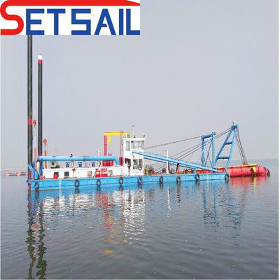 Top Performance Cater Motor Diesel Cutter Sucção Lodo Dredger com Boom Anchor