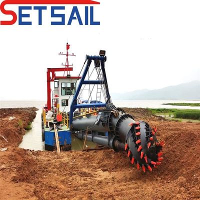 Dredger de sucção com cortador hidráulico com distância de descarga de 15 km e motor a diesel importado