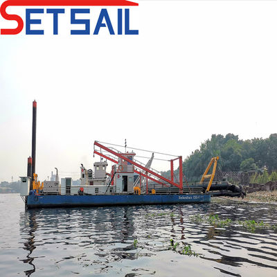 Dredger de sucção com cortador hidráulico com distância de descarga de 15 km e motor a diesel importado